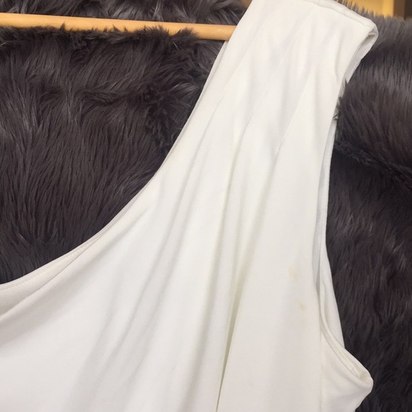 NWT White and sequin one shoulder dress - Picture 3 of 4